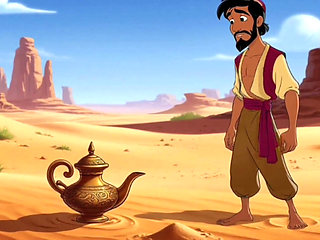 Genie Girl Jerk off Dick to Adaddin. Fairy Tale Story