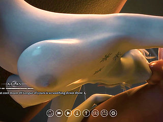 The Seven Realms 61 - Atlas & Morwen Night Sex in the Tent. Ball Sucking & Riding