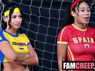 Vintage World Cup Orgy with Big-Butt Hentai Stunners Freya Von Doom, Leana Loving, Sky