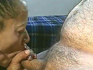 Cougar Cum Swallow - on Her Knees Sucking My Cock