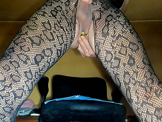 Banana and Vibrator up ass