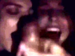 2 Stepsisters Suck Cock in a Theater - Amateur POV Blowjob