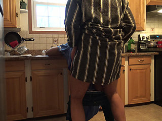 my husband fucks my asshole in the kitchen