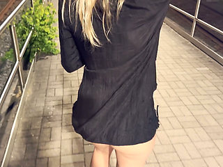 Horny Slut Fucked in the Middle of the Train Station!!