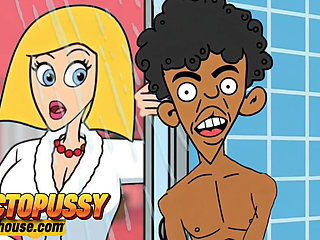 Sex-hungry Stepmom Joins Her Stepson in the Shower. Cartoon