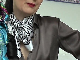 Sexy Satin Scarf Games with Thick Red Lips, JOI, Lady Victoria Valente