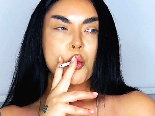 Beautiful Brunette Smoking Fetish Tease - Softcore Seduction