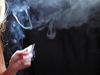 Russian Beauty Lost in Cigarette Smoke Haze