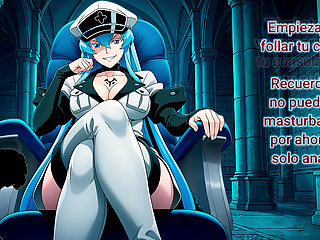 Spanish audio ANAL JOI for VERY submissive. Esdeath transforms you into a semen container.