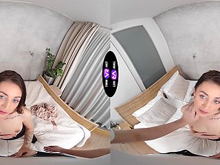 Cum enjoy Lola's irresistible brown locks and tiny fun bags as she slurps down his cock in HD POV