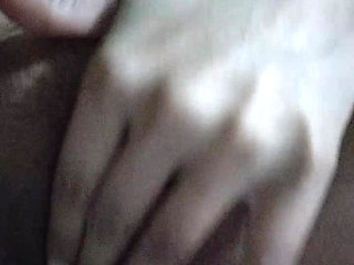 Alone girl fingering pussy leak