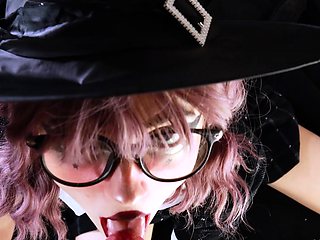 Eva gives you a POV blowjob handjob and footjob