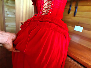 Petite Colombian girl grinding a big cock while twerking at glamping!!