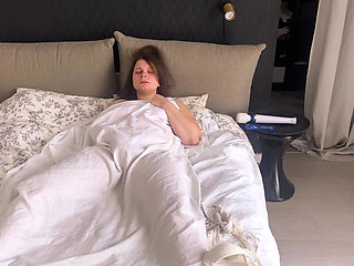 Home Alone Masturbating Pussy Play Under the Sheets