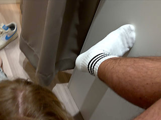 Risky Public - Naughty Girl Plays with Cock in the Middle of Clothing Store - Gets Rewarded Doggy in Changing Room