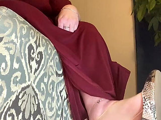 She Dangles and Shakes Her Foot While Instructing You to Cum -part 1 Out of 2