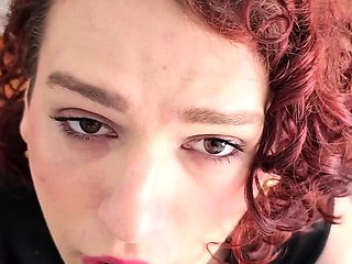 Amateur redhead Milf sucks and fucks a guy