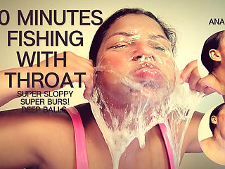 Fishing Throat I Destroy My Throat with Toys up to My Balls