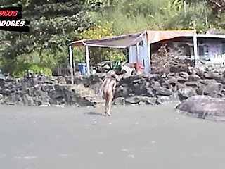 Hot Girls Take off Their Clothes on a Deserted Beach