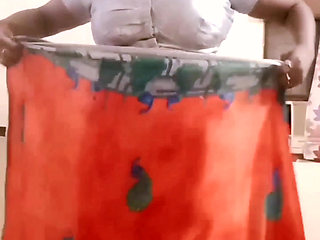 Desi Indian Tamil BBW Wife Latha Nude Body Show Big Boobs Ass Hairy Pussy Saree Tease