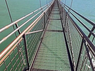 Foot Fetish Outdoor Bridge Crossing