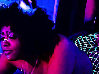 Ebony Neko Play With Little Bleu J in Uv Colors