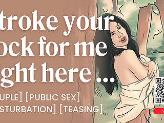 ASMR Audio Porn: Girlfriend Watches Him Stroke His Cock in Public - Masturbation & Teasing - Erotic Audio Roleplay For Women