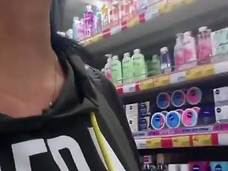 Shaving Pussy in Shop Toilet