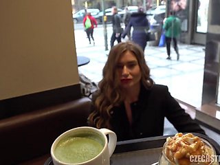 Sarah Sultry Picks Up Cash From ATM For Him On Czech Streets Before He Pounds Her Pussy Hard With