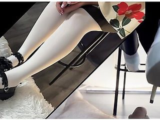 Footjob In Shoes And From A Pretty Maid