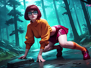 Velma Wandered into the Forest and Left with a Mouthful of Cum and an Anal Creampie ( AI Generated )