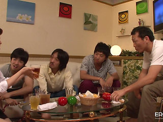 Japanese Stepsister Fucked by Her Stepbrother and His Friends!