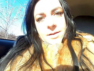 Cheating wife Milfycalla goes shopping with her husband's buddy and gives him outdoor oral pleasure