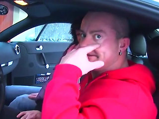 Cute Euro Girl Needed Help with Her Car