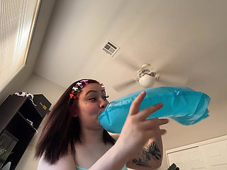 Giantess Goddess Blows Your Inflatables