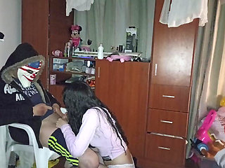 Masked man on Halloween fucks his best friend's girlfriend, she lets himself be penetrated