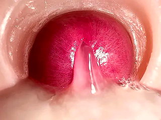 Close Up Camera in Pussy: Cum Inside Pussy Twice! Best Creampie in 4k with Gi...