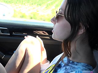 Tera amateur brunette girl public posing