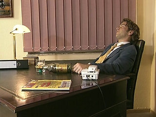 Awesome German secretary banged hard in the office