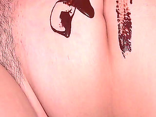 I Cover My Dildo in Chocolate, Rub It All Over My Tits & Pussy Then Fuck Myself Until I Cum