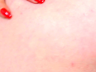 Fingering and gaping pussy of horny granny