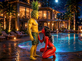 Poolside Passion Under the Stars - AI Hentai ASMR