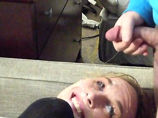 Amateur cute redhead blowjob