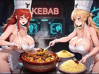Noirs Funny AI Kitchen Cartoon