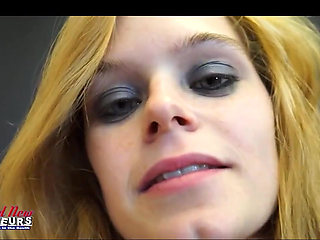 Blonde Piper and Brunette Jamie Litton Tiny Coeds Lesbian Licking Fun!