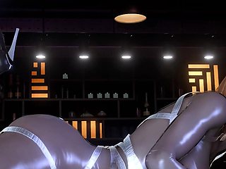 3D BBW Hot Asian Tall Girl Cosplay Sexy Cat Girl Cheating with BBC