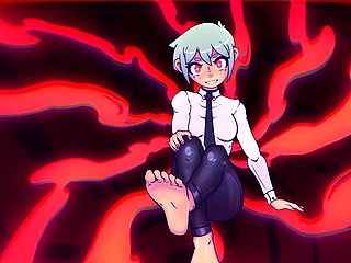 Hentai redhead gives blowjob and having sex