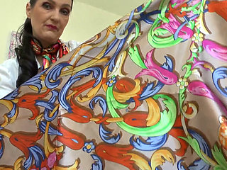 Destroying Shiny Satin Scarves! Watch and Cum All Over the Shredded Fabric at the End! Lady Victoria Valente