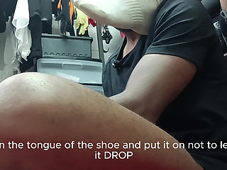 Submissive, Enchanted by the Smell of Empress Mbella's Dirty Feet and Socks