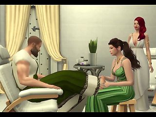 Cartoon movie, older, bathtub